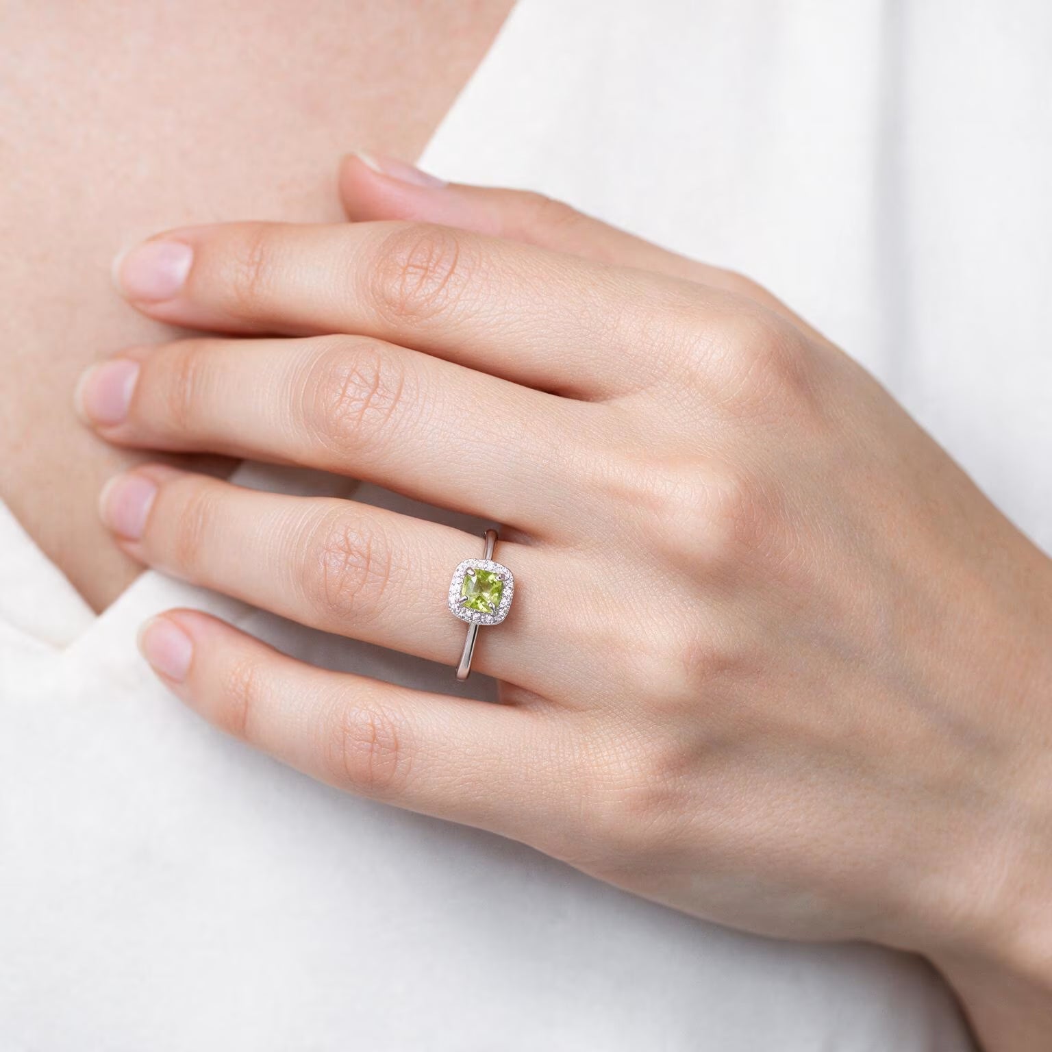 Verdant Spark Peridot Ring