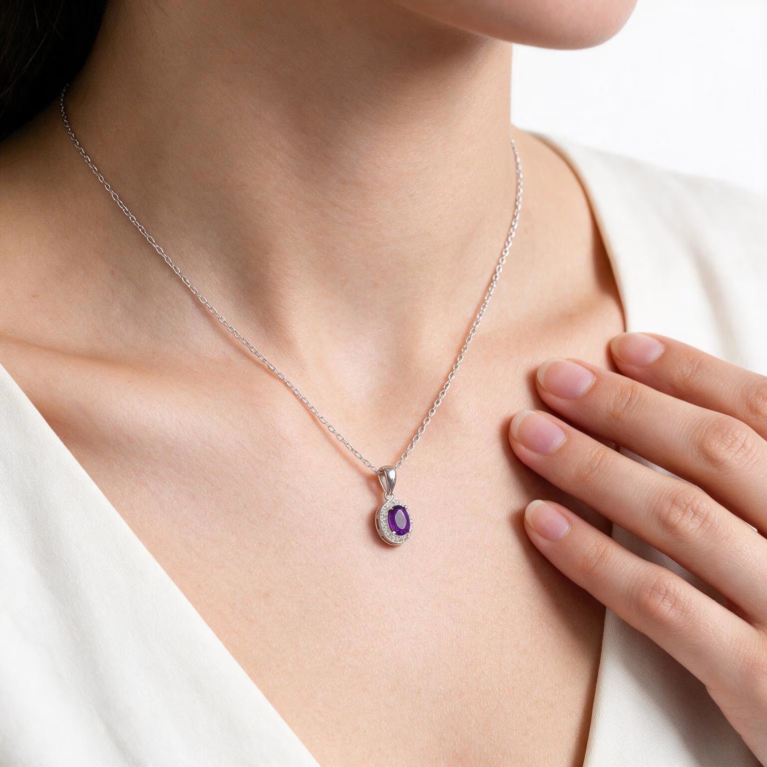 Violet Aura Halo Pendant